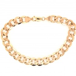 Pre Owned 9ct Mens Curb Bracelet ZX336
